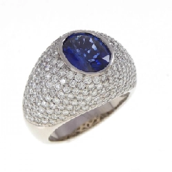 Nhẫn Sapphire 750WG - Hàng hiệu Authentic