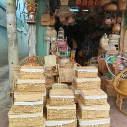 Giỏ chữ nhật đựng đồ mây tre đan 592350
