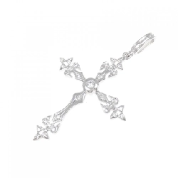 K18WG Đá quý hình thánh giá - Hàng hiệu Chính hãng