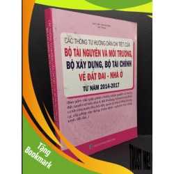 (TẶNG BOOKMARK) Các thông tư hướng dẫn chi tiết của bộ tài nguyên và môi trường mới 80% bẩn ố nhẹ RBK2606 Quý Lâm GIÁO TRÌNH, CHUYÊN MÔN