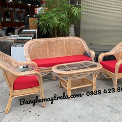 Bàn ghế sofa mây lưới 472912