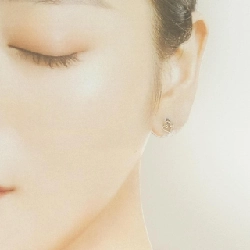 K18PG Bông tai kim cương 0.02CT - Hàng hiệu Chính hãng 872606