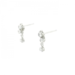 Bông tai đá mặt trăng 750WG/K18WG - Hàng hiệu Authentic 865373