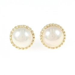 K18YG Mabe Pearl Earrings - Hàng hiệu Authentic