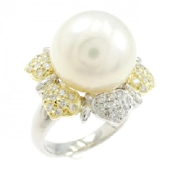 Nhẫn ngọc trai trắng PT900/K18YG 13.5mm