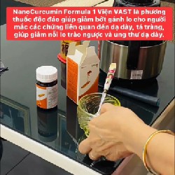 Nano Curcumin Fomula 1 ngừa ung thư dạ dày, chống trào ngược Viện Hàn Lâm KH&CN Việt Nam 10014