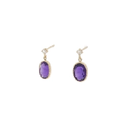 K10YG Amethyst Bông tai - Hàng hiệu Chính hãng 867386