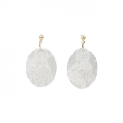 K18YG Ngọc trai mẹ Bông tai - Hàng hiệu Chính hãng