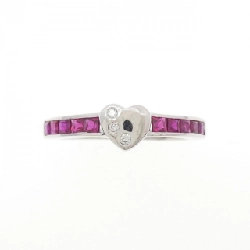 Nhẫn ruby 750WG hình trái tim 668973