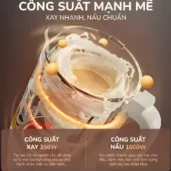 🥛 UNIE UCB15 – Làm sữa hạt chuẩn mịn, nấu cháo, xay sinh tố, làm soup chỉ 1 nút bấm! 715240