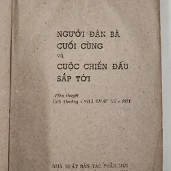 NGƯỜI ĐÀN BÀ CUỐI CÙNG VÀ CUỘC CHIẾN ĐẤU SẮP TỚI -
Giải thưởng "Nhà Châu Mỹ" 1971  714661