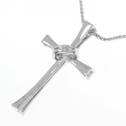 K18WG Dây chuyền kim cương chéo 0.45CT - Hàng hiệu Authentic 862609