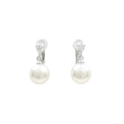 Bông tai ngọc trai Akoya K18WG 8.7mm - Hàng hiệu Chính hãng