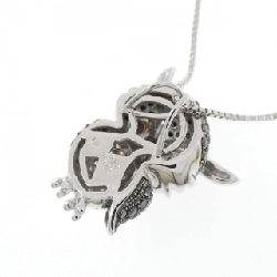 K18WG/K18BG Cú Mèo Pave Ngọc Trai Mẹ Dây Chuyền - Hàng hiệu Chính hãng 858346