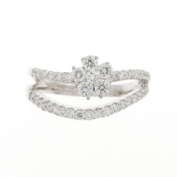 Nhẫn kim cương hoa K18WG 0.40CT 670675