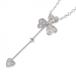 Dây chuyền kim cương hình cỏ ba lá × trái tim PT900/PT850 0.20CT - Hàng hiệu Authentic 860385