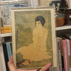 Chân dung người phụ nữ trẻ Hà Nội (tranh giấy Dó) 961331