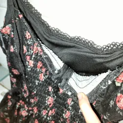 Váy đen hoa hồng ôm body mặc 1 lần miễn phí ship 1025762