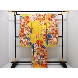 Kimono Furisode chế tác vàng Yuzen - Hàng hiệu Authentic 876545