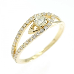 Nhẫn kim cương K18YG 0.130CT