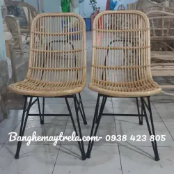 Ghế mây tự nhiên chân sắt giá rẻ 701659