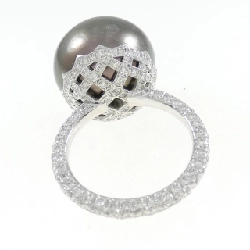 Nhẫn ngọc trai đen 750WG 16.2mm 672557