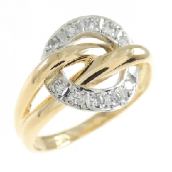 Nhẫn kim cương K18YG/PT900