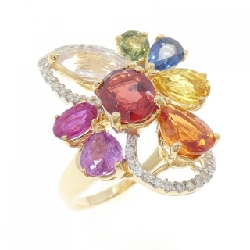 Nhẫn đá màu 750YG/750WG - Hàng hiệu Authentic