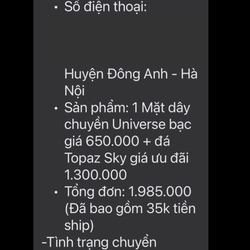 Mặt dây chuyền Yrin bạc đá Topaz xanh 541756