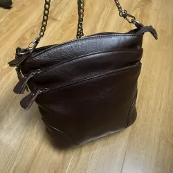 Túi nữ size 20/23*21*8 da thật dây đeo kim loại 2hand