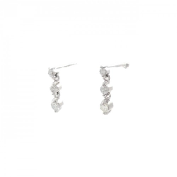 K18WG Bông tai kim cương ba viên 0.20CT - Hàng hiệu Chính hãng 870499