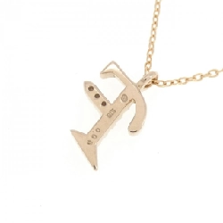 K18PG Chữ cái F Dây chuyền kim cương 0.05CT - Hàng hiệu Chính hãng 867898