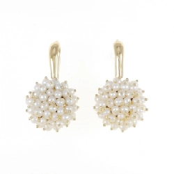 Bông tai ngọc trai nước ngọt 750YG - Hàng hiệu Authentic