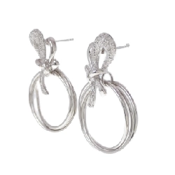 K18WG Bông tai kim cương - Hàng hiệu Authentic 870432