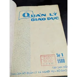 Tập san quản lý giáo dục - năm 1980 ( từ số 1 đến số 10 , có 1 số đôi ) 590923