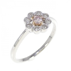 Nhẫn kim cương hồng PT900/K18PG 0.08CT