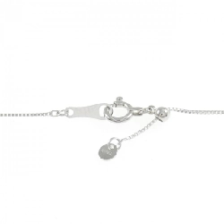 K18WG Chữ cái K Dây chuyền kim cương 0.08CT - Hàng hiệu Chính hãng 857807