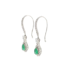 PT950 Bông tai Ngọc lục bảo 0.37CT - Hàng hiệu Chính hãng 868507