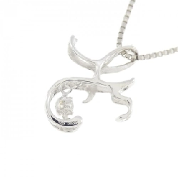 K18WG/PT850 Chữ cái H Dây chuyền kim cương 0.05CT - Hàng hiệu Chính hãng 858723