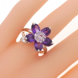 Nhẫn Sapphire Hoa K14WG - Hàng hiệu Chính hãng 853115