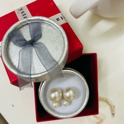 Vòng tay ngọc chai kèm hoa tai ngọc chai sang xinh xịn