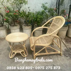 Bàn ghế mây uống trà thư giãn 990548