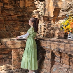 Váy maxi cốm