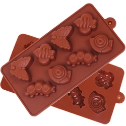 Khuôn silicon làm bánh, rau câu 8 con bướm, con sâu, con bọ - Mã số 1271 341884