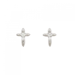 PT850 Bông tai kim cương chéo 0.08CT - Hàng hiệu Authentic