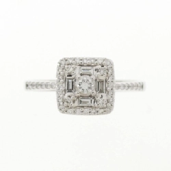 Nhẫn kim cương K18WG 0.37CT 665680