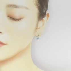 K18YG Blue Topaz Bông tai - Hàng hiệu Chính hãng 869938