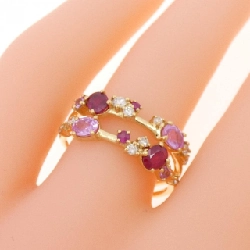 Nhẫn đá màu K18YG 673447