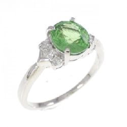 Nhẫn Garnet Xanh PT900 1.44CT - Hàng hiệu Chính hãng