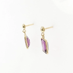 K18YG Garnet Bông tai - Hàng hiệu Chính hãng 870092